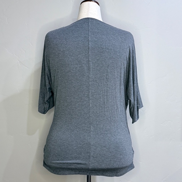 In'Voland Plus Size Gray Draped Dolman Sleeve Top – Size 18W - Picture 5 of 6